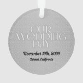 M. et Mme Silver Mariage damassé Photo Noël (dos)