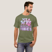 M. et Mme Smart Vibes Élégant T-Shirt de base fonc (Devant entier)