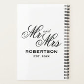 M. et Mme spiral wedding planner pour le couple (Dos)