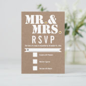 M. et Mme Typographie moderne papier kraft RSVP (Debout devant)