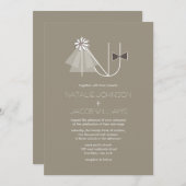 M. et Mme Veil et invitation de mariage de (Devant / Derrière)