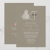 M. et Mme Veil et invitation de mariage de (Devant / Derrière)