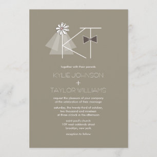 M. et Mme Veil et invitation de mariage de