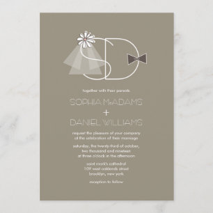 M. et Mme Veil et invitation de mariage de
