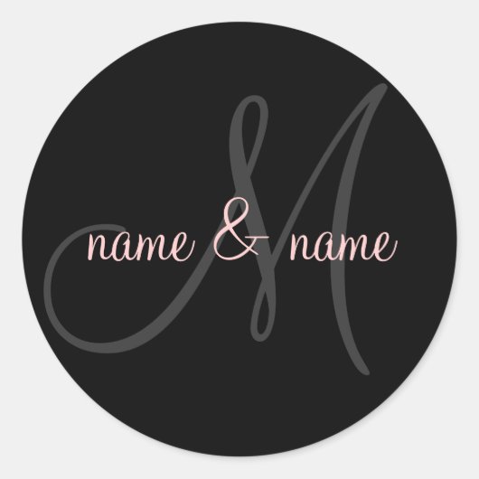 M étiquette monogramme - personnalisation (Devant)