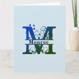 "M" Fancy gesplitst monogram Kaart