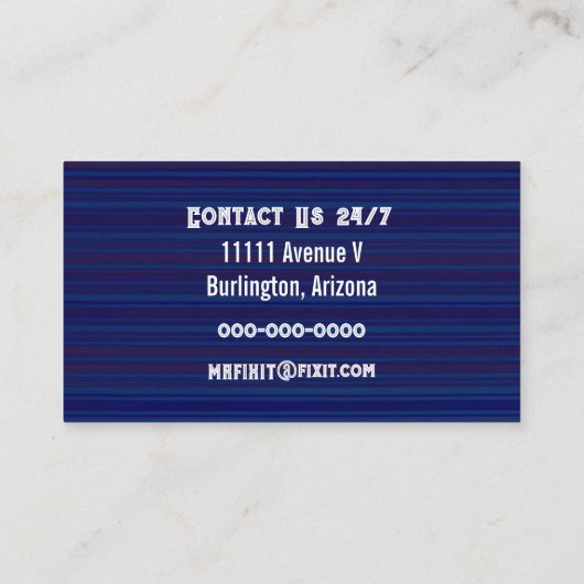 M. Fix It Carte de visite (Dos)