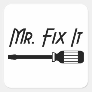 M. Fix It Vierkante Sticker