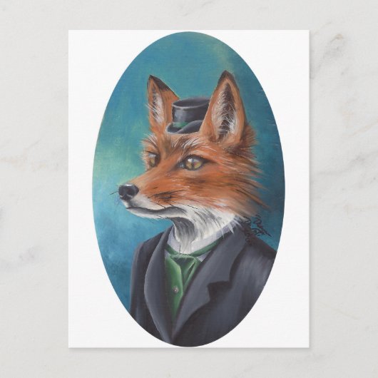 M. Fox Carte postale Animal Carte postale Fox Art (Devant)