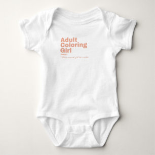 m Girl - Adult Coloring Romper