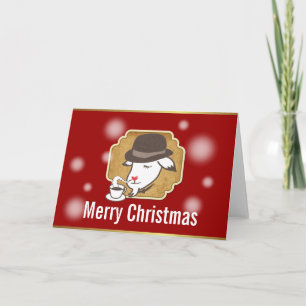 M. Goat & Zijn Vrolijke Kerstkaart van de Koffie Feestdagen Kaart