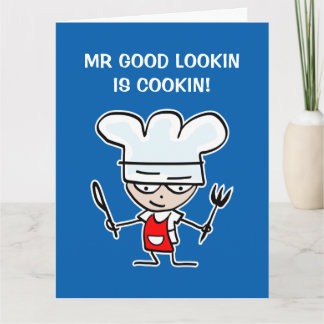 M. good look est cuisine Carte d'anniversaire pour