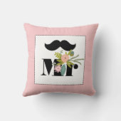 M. groom Peachy Mustache Coussin de la flore et de (Verso)