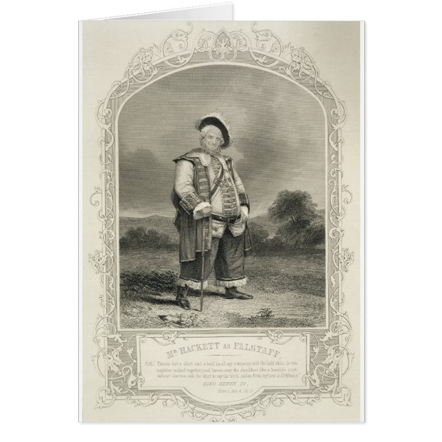 M. Hackett comme Falstaff, en Henry IV (Loi I de (Devant)
