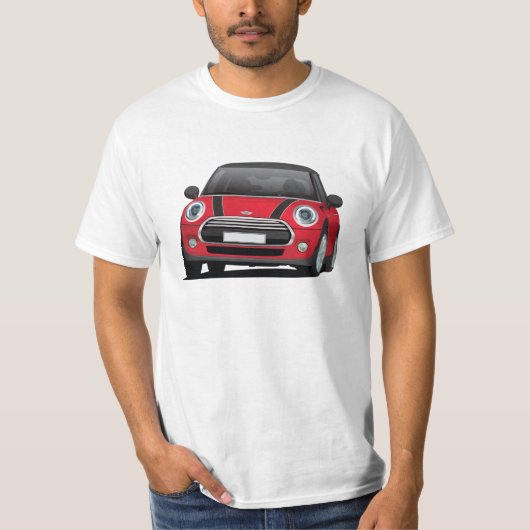 M Hatch Cooper (F56) rood - zwart T-shirt (Voorkant)