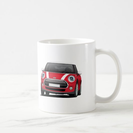 M Hatch Cooper (F56) twee afbeelding mok, wit - ro Koffiemok (Rechts)