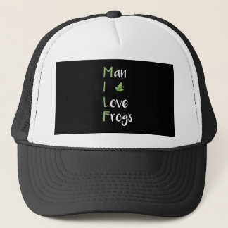 M.I.L.F. - Man, ik hou van kikkers  Funny Unisex Trucker Pet