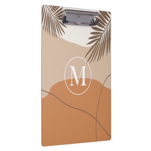 M - Initiaal Monogram Letter M Abstract Design Klembord (Rechts)