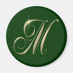 M Initiaal Monogram Magnet Magneet