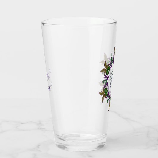 M Initiaal Unieke en Bizarre Boho Flowers Glas (Rechts)