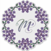 M Initiaal Unieke en Bizarre Boho Flowers Sticker (Voorkant)