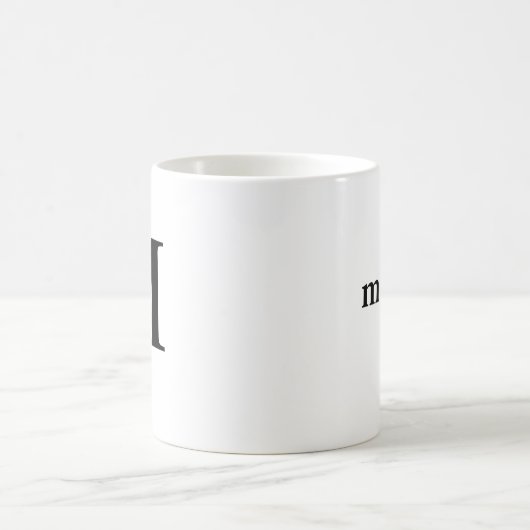 M initial et nom personnalisé Café Mug (Centre)