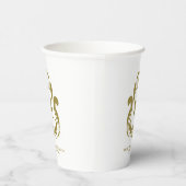 M Initiale Gouden Crest Papieren Beker (Rechts)