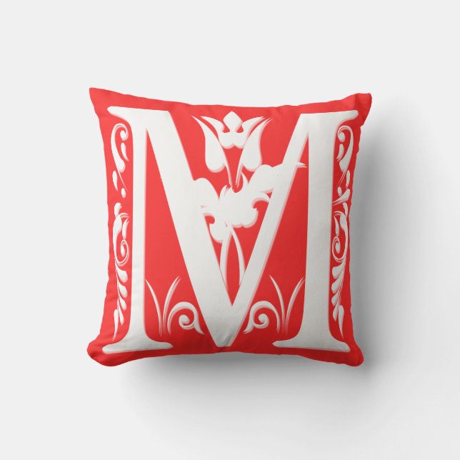 M Initiale Monogramme - Coussin (Recto)