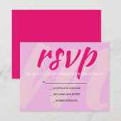 M INITIALS Barre Bat mitzvah Carte de réponse (Devant / Derrière)