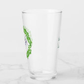 M Initiële Boho Groene Loofkrans Schattig Leuk Glas (Links)