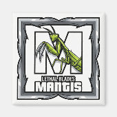 M is for Mantis – GTA Style ABC Learning Magneet (Voorkant)