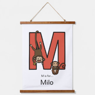M is voor... gepersonaliseerd hangend wandkleed