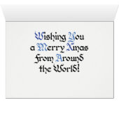 M is voor Merry Xmas Kaart (Binnen Horizontaal (Onder))