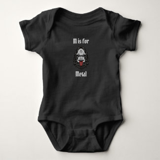 M is voor Metal Metalhead Romper