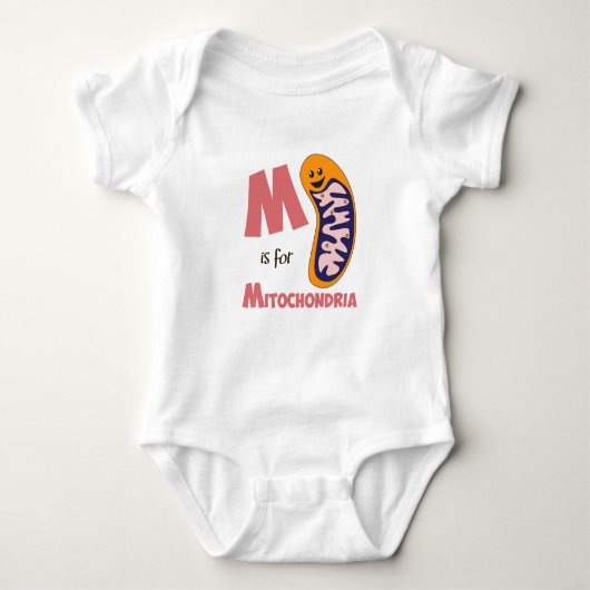 M is voor Mitochondria Cute Biology Design Romper (Voorkant)