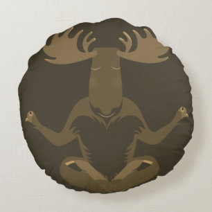 M is voor Moose Rond Kussen