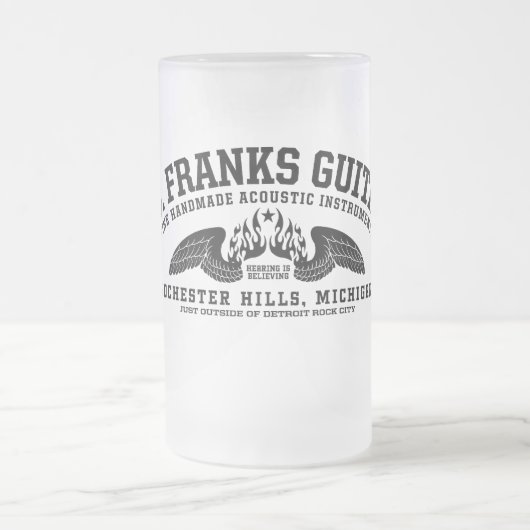 M.J. Franks Guitars Wings Beverage Container Matglas Bierpul (Center)