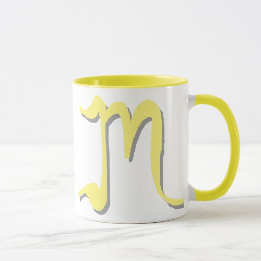 M (Jaune) Mug (Droite)