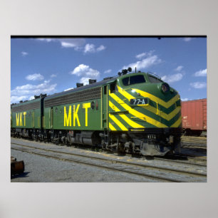 M-K-T EMD F-7A set #77A, 1973_Trains Poster