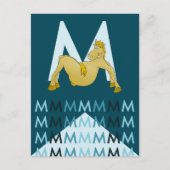 M Letter Donkerblauwe kaart Flexibele pony bunting (Voorkant)
