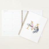 M letter gepersonaliseerde naam monogram met paard planner (Display)