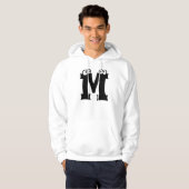 M, letter met ogen hoodie (Voorkant volledig)