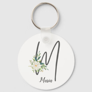 M Letter Monogram Blush Sleutelhanger