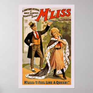 M' Liss Ik voel me als een koningin-vintage poster
