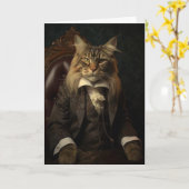 M. Lover, Lover Carte de vœux pour chat (Fleur jaune)