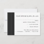 M. & M. Bow Cravates et carte RSVP rayée (Dos)