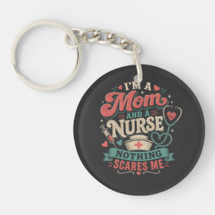 M Mama En Verpleegster Retro Mama Cadeau Moederdag Sleutelhanger