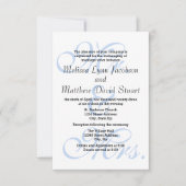 M. & Mme Blue-3x5 Invitation Mariage et réception (Devant)