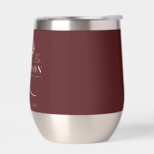 M. Mme Burgundy Wedding Favor (Gauche)