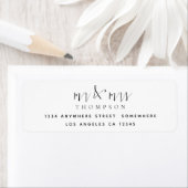 M. Mme Calligraphy Nom Étiquette de adresse (En situation)